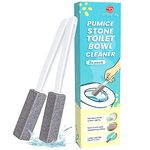 Simple Life Pumice Stone Toilet Bowl Cleaner with Extra Long Handle - Scouring Stick for Limescale, Mildew, and Hard Water Stains on Toilets, Grills, Tiles, Grout, and Pools (2 Count)