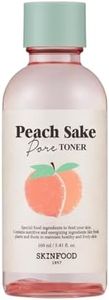 SKINFOOD Peach Sake Facial Toner 135ml - Tighten Pores and Sebum Control, Skin Moisturizing, Refining & Hydrating Facial Toners for Oily Skin - Enlarge and Deep Pores Remedy