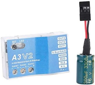 Jadeshay Controlador de Vuelo RC, F50A Estabilizador de Vuelo de Avión RC de 3 Ejes A3 V2 para Equilibrio de Giroscopio para Avión de ala Fija RC,con Cable de Extension Servo