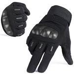 Men's Gloves Full Finger Outdoor Sports Cycling Motorcycle Hunting Racing Paintball Glove Black Large