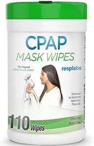 resplabs CPAP Mask Wipes for Masks, Cushions - Alcohol-free, Unscented Cleaning Wipe - (Pack of 110)