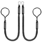 Obcursco Bungee Dock Lines,Boat Dock Rope,Jet Ski Accessories with 316 Stainless Steel Clip for Kayak,Seadoo,Pontoon,Yamaha WaveRunner,Canoe (Black, 4ft-5.5ft)