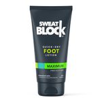 SweatBlock Antiperspirant Foot Lotion for Men & Women - Quick-Dry Hyperhidrosis Aid to Stop Excessive Sweating - Reduce Foot Odor - Non-Irritating - Dermatologist Tested - Travel Size 1.69 fl oz