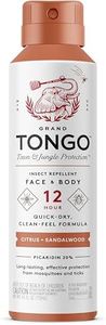 Grand Tongo DEET-Free Insect Repellent with Picaridin, The 12 Hour Protection, DEET Alternative - Citrus + Sandalwood