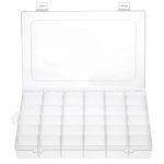 Gospire 36 Grids Clear Plastic Jewelry Box Organizer Storage Container with Removable Dividers by Gospire