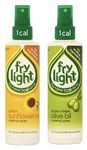 2 x Frylight Mixed 1 x Extra Virgin Olive Oil & 1 x Sunflower Oil Cooking Spray 190 ml x 2 ( Pack of 2 )