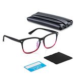 COOLOO Blue Light Blocking Glasses, Gaming Computer Glasses Anti Glare Headache Eyes Strain Glasses with Blue Light Filter, Super Light Weight Fashion