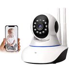 PKST 355° HD Indoor CCTV Security Wi-Fi Camera | Night Vision | Two-Way Audio | Motion Detection | 355° Rotation | HD Picture Quality | Micro SD Card Support Up-to 32 to 64 GB | IR-Cuts (Dual antina)