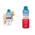 TropiClean OxyMed Medicated Dog Shampoo for Pets, 592ml & OxyMed Medicated Dog Conditioner for Pets - Allergies and Itching, 592ml