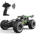 SZJJX Remote Control Cars – 2.4GHz High-Speed RC Car for Kids, 15KM/H+ 2WD Off-Road Car with 2 Rechargeable Batteries, Electric Remote Control Truck Toy for Boys & Girls Gifts (Green)