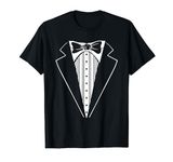 Tuxedo Costume Funny Hen And Stag Bow Tie Lazy Fancy Dress T-Shirt