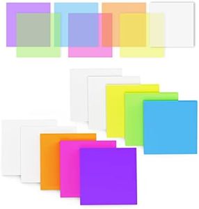 500 Pcs Transparent Sticky Notes 75 * 75mm,Étanche Réutilisables Autocollantes Sticky Memo, sticky notes transparentes livre, pour Etudiants, Maison Et Bureau（7 Couleurs）