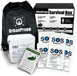 UrbanPrepp 72 Hour Survival Box - 1 Person Emergency Food, Water, Thermal Blanket, Emergency Rations for Floods, Blackout, Earthquake, Car, Work, School (UrbanPrepp Essential 72 Hour Survival Box)