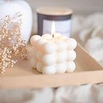 3 Pieces Bubble Candle - Cube Soy W