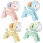 4 Pcs Mini Night Light, Cartoon DIY Cute Children'S Night Lights Portable Led Night Light With Adjustable Phone Holder Eye-Caring Study Reading Night Light For Children Room Desk Christmas Gifts