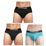 DISPENSER Micro Modal Briefs for Men, Mens Underwear Combo (Pack of 3) (L, Black+Navy+Rama)