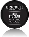 Brickell Men's Restoring Under Eye Cream for Men, Natural and Organic Anti Aging Eye Balm To Reduce Puffiness, Wrinkles, Dark Circles, Crows Feet and Under Eye Bags, 0.5 Ounce, Unscented