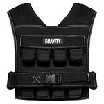 Gravity Fitness Weighted Vest - 20kg - Fully adjustable. Calisthenics, Crossfit, Strength Training, home and commercial use. (20)