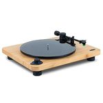 House of Marley Stir It Up Lux Wireless Turntable - Bluetooth Record Player, 2-Speed Sustainably Made Vinyl Player, Home Turntables for Vinyl Records, Glass Platter, AT-95E Elliptical Stylus, Bamboo