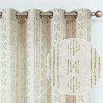 JINCHAN Boho Curtains Linen Curtain