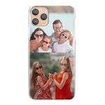 Personalised Phone Case For Apple IPhone 15, 14, Pro, Max, Mini, Plus 13, 12, 11, X, XS, XR, SE, 8, 7, 6, Custom Photo Hard Cover, Personalize with Two Image Collage Layout