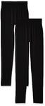 32 Degrees Women's 2 Pack Performance Ultra Light Thermal Baselayer Legging Pant, Black / Black, M