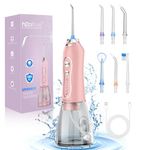 Water Flosser for Teeth Cordless, H2ofloss Oral Irrigator Dental with 5 Modes and 6 Jets, 300ML USB-C Tooth Flosser for Brace Care, Dental Jet Flosser for Travel/Home 30-Day Use