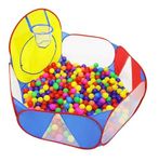 Zeph Kids Ball Pit, Baby Toddler Ball Pit Pool play tent, Portable Pop Up Toddlers Playhouse Baby Crawl Playpen Ball Pool with Basketball Hoop (Balls not Included), Birthday Gifts for Kids
