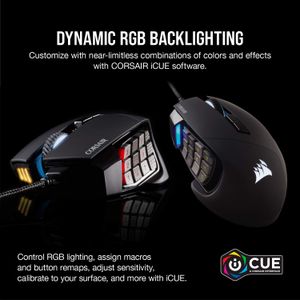 Corsair SCIMITAR RGB ELITE Gaming Mouse – 17 Programmable Buttons