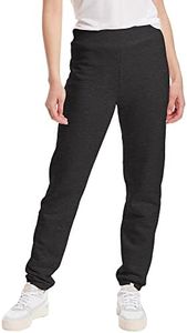 Champion Hanes Women's Mid Rise Cinch Bottom Fleece Sweatpant, Ebony, Small