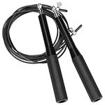 Professional Skipping Rope with 3D Ball Bearings, 3m Speedrope Wire Rope for Fitness, Crossfit, Boxing, WOD, MMA and Speed Rope Skipping with High Speed Steel Rope