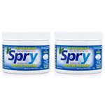 Spry Fresh Natural Xylitol Chewing Gum Dental Defense System Aspartame-Free Sugar Free Gum (Peppermint, 100 Count - Pack of 2)