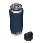 YETI Rambler Bottle Chug, Vacuum Insulated Stainless Steel Bottle with Leakproof Chug Cap, Navy, 36 oz (1 L)