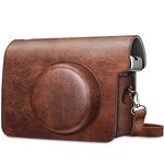 FINTIE Protective Case for Fujifilm Instax Wide 300 Instant Film Camera - Premium PU Leather Protective Bag Cover w/Removable Strap, Vintage Brown