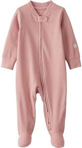 little planet by carter's Unisex-Baby Sleep and Play Made with Organic Cotton, Dusty Rose, 3 Months