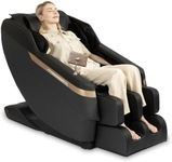 Real Relax Massage Chair Zero Gravity Full Body Airbags, 8 Fixed Points Massage Rollers with 6 Auto Modes, Bluetooth, Foot Rollers, Black