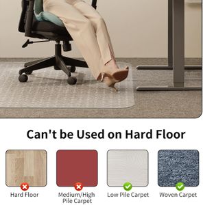 WASJOYE Carpet Chair Mat, 90x140cm – Floor Protection