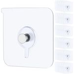 Pawfly 30 Pcs Self Adhesive Picture Hooks 33 lbs Load Heavy Duty Picture Hangers Without Nails Adhesive Wall Hooks for Hanging Transparent Waterproof Frame Hangers Sticky Hooks for Bathroom Kitchen