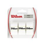 Wilson Tennis Pro Overgrip Perforated, Pack of 3, White