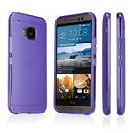 BoxWave Arctic Frost HTC One (M9 2015) Crystal Slip - Colorful Slim Fit Frosted TPU Gel Skin Case for Durable Anti-Slip Protection - HTC One (M9 2015) Cases and Covers (Poetic Purple)