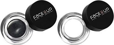 FACE UP WATERPROOF, LONG WEAR GEL MATTE BLACK EYELINER AND WHITE EYELINER COMBO, (SET OF 2)