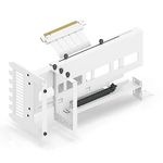 EZDIY-FAB Vertical PCIe 4.0 GPU Mount Graphic Card Bracket, Video Card VGA Support Kit with PCIe 4.0 X16 Gen4 White Riser Cable 90 Degree Right Angle- White