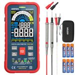 AstroAI Digital Multimeter 10000 Counts Voltmeter Smart Tester Fast Accurately Measures Voltage Current Amp Resistance Continuity Duty-Cycle Capacitance Temperature Auto-Ranging Color LCD Screen TRMS