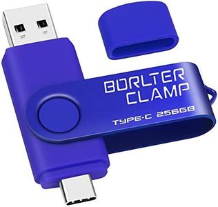 256GB USB Type-C Flash Drive, BorlterClamp USB C 3.0 Jump Drive Memory Stick Dual Port for Android Smartphones Samsung Galaxy S10/S9/S8/Note 9, LG, Huawei, Tablets & Computer (Blue)