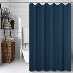 CXTAI Navy Blue Shower Curtain, Mould Proof and Mildew Resistant Washable Polyester Bathroom Curtains w/12pcs Hooks (71x71inch,180x180cm)