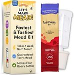 Brewsy Starter Kit for Mead Making - Custom Mead Kit - 4 Bottles in 9 Days - Use Any Juice