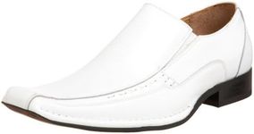 Stacy Adams Men's, Templin Bike Toe Loafer, White, 11.5