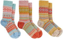 Sock Stack 3 Pairs of Women Alpaca Wool Socks Natural Thermal Winter Boot Sock Soft Warm Cosy Chunky for Walking Hiking and Outdoors, Alpaca Nordic