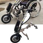 Electric Handcycle Wheelchair Attachment 500W Wheelchair Pull Device, Wheelchair Conversion Electric Kit, 48v 15/17 Ah Lithium Battery, Range 55/65 Km, 3 Speeds/with Front Light + System + T