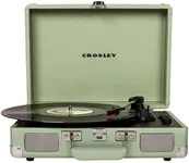 Crosley CR8005F-MT Cruiser Plus Vintage 3-Speed Bluetooth in/Out Suitcase Turntable, Mint